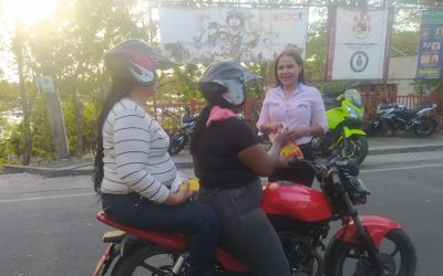 Jornada de sensibilización a conductores de motocicleta en el Puente Jose Antonio Páez